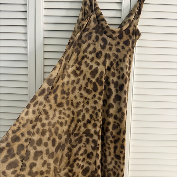 Zara Leopard Print Maxi Slip Dress - Brown - Picture 3 of 4